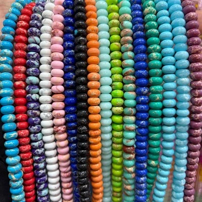 5 * 8 mm natūralūs Abacus akmens karoliukai